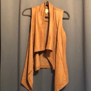 Tan Leather Vest Size S